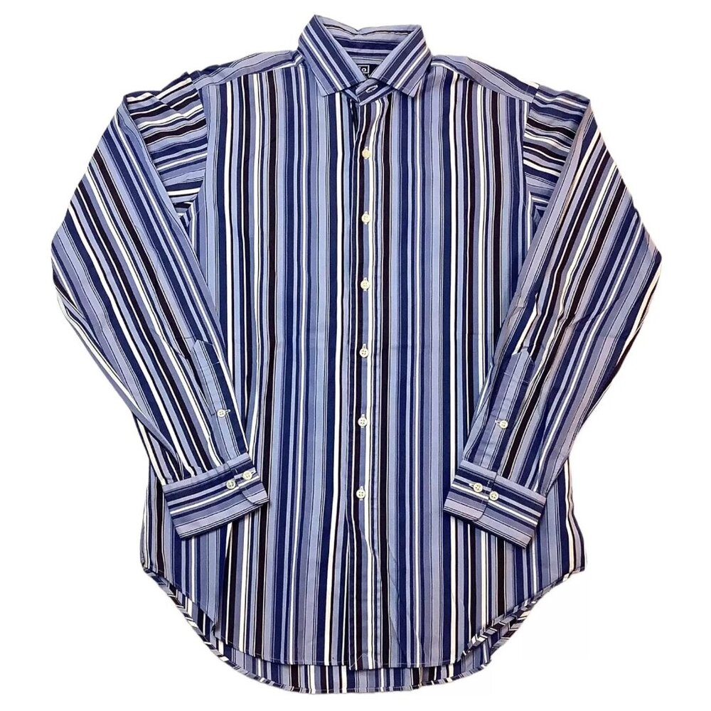 Polo By Ralph Lauren Estate Classic Fit Mens Size 15/M Long Sleeve Striped Shirt